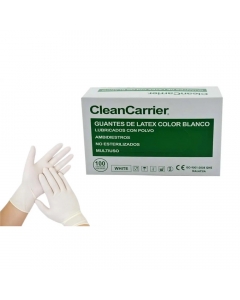 Guante Examinación Látex Blanco con Polvo 100 UND