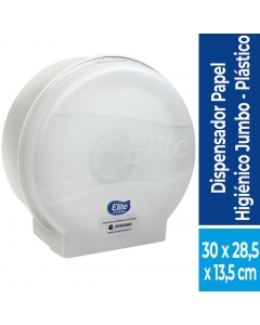 Dispensador Papel Higiénico Alto Metraje Plástico / Blanco