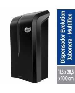 Dispensador Jabón Sachet Elite Multiflex Plástico / Negro