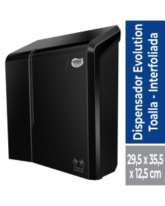 Dispensador Toalla Interfoliada Evolution Plástico / Negro