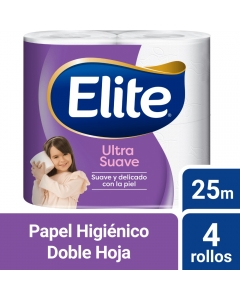 Papel Higiénico Bajo Metraje H/D Ultra 25 MT x 4 Rollos