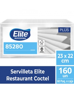 Servilleta Mesa H/S Blanca Plus 23 X 22 CM 160 HJS x 1 Pqte