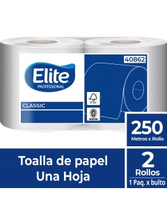 Toalla de Papel Alto Metraje H/S Económica Classic 250 MT x 2 Rollos