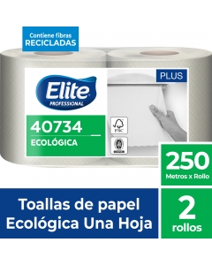 Toalla de Papel Alto Metraje H/S Ecológica 250 MT x 2 Rollos 
