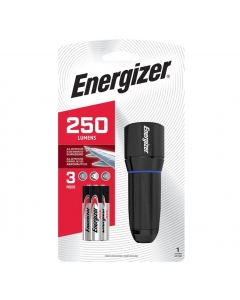 Linterna Aluminio Energizer 250 Lumens - Incluye 3 Pilas AAA