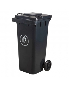 Contenedor de Basura con Tapa 240 LT con 2 Ruedas | Gris Oscuro
