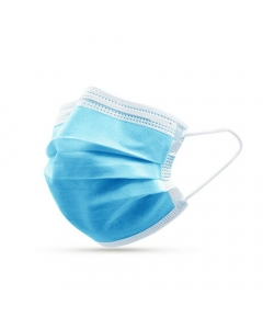 Mascarillas Desechables 3 Pliegues 50 UND Celeste