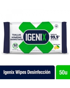 Paño Toalla Desinfectante Wipes Aroma Frescura Cítrica 50 UND