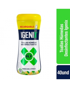 Paño Toalla Desinfectante Wipes Aroma Frescura Cítrica 40 UND