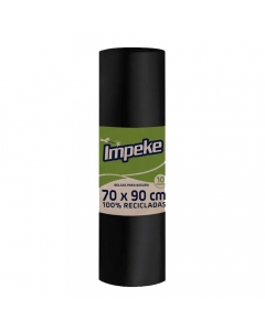 Bolsas de Basura Negro Rollo 10 UND 70 x 90 CM Impeke (Espesor 16 µm)