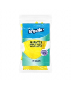 Guante Latex Multiuso Amarillo Impeke