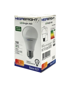 Ampolleta Led Bola E27 9W 3000°K - Luz Cálida