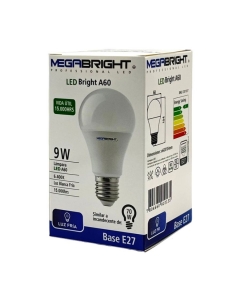 Ampolleta Led Bola E27 9W 6400°K - Luz Fría