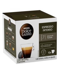 Café 10 Cápsulas Nescafé Dolce Gusto Espresso Intenso