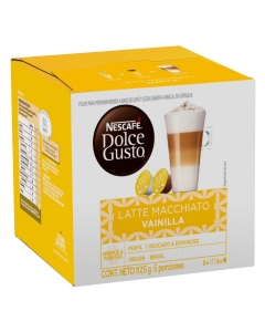 Café 10 Cápsulas Nescafé Dolce Gusto Latte Macchiato Vainilla