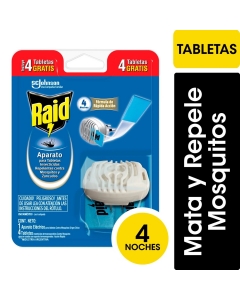 Insecticida Raid Tabletas Mosquitos y Zancudos - Aparato Eléctrico