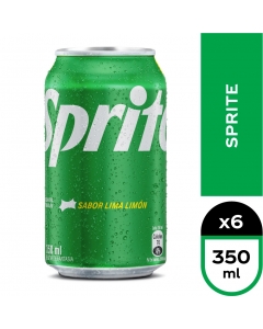 Bebida Lata Sprite Normal Pack 6 UND 350 ML