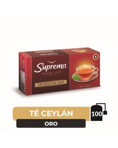 Té Negro Ceylán Linea Oro 100 Bolsas