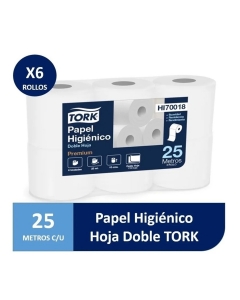 Papel Higiénico Bajo Metraje H/D Premium 25 MT x 6 Rollos