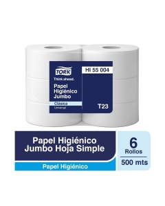 Papel Higiénico Alto Metraje H/S Universal 500 MT x 6 Rollos
