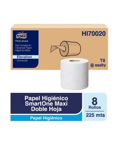 Papel Higiénico Alto Metraje H/D SmartOne Maxi 225 MT x 8 Rollos
